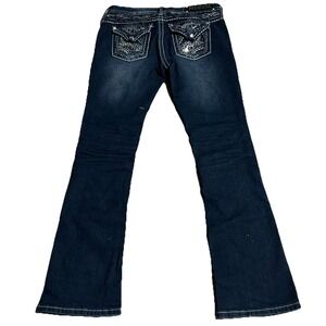 Y2K PREMIERE by Rue21 Dark Wash Bootcut Jeans with Embroidered Pockets Size 5/6R